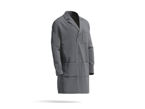 Black Doctors Lab Coat - medical scrub top Modèle 3D