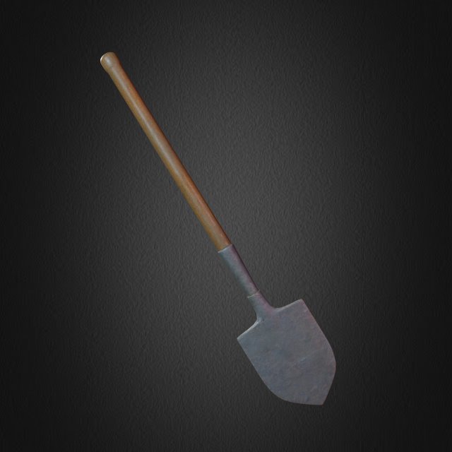 shovel 3D Model .c4d .max .obj .3ds .fbx .stl .blend 