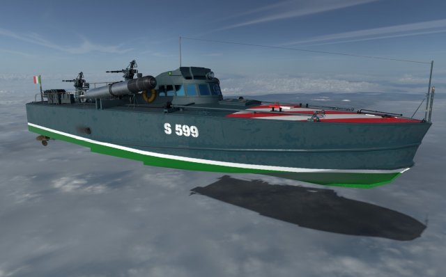 torpedo boat -mas 3D Model .c4d .max .obj .3ds .fbx .stl .blend 