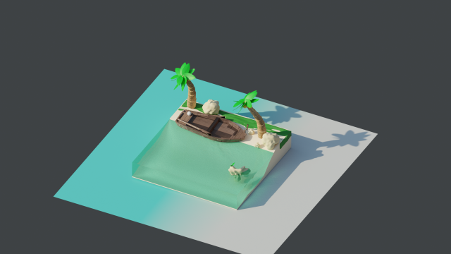island 3D 모델 .c4d .max .obj .3ds .fbx .stl .blend