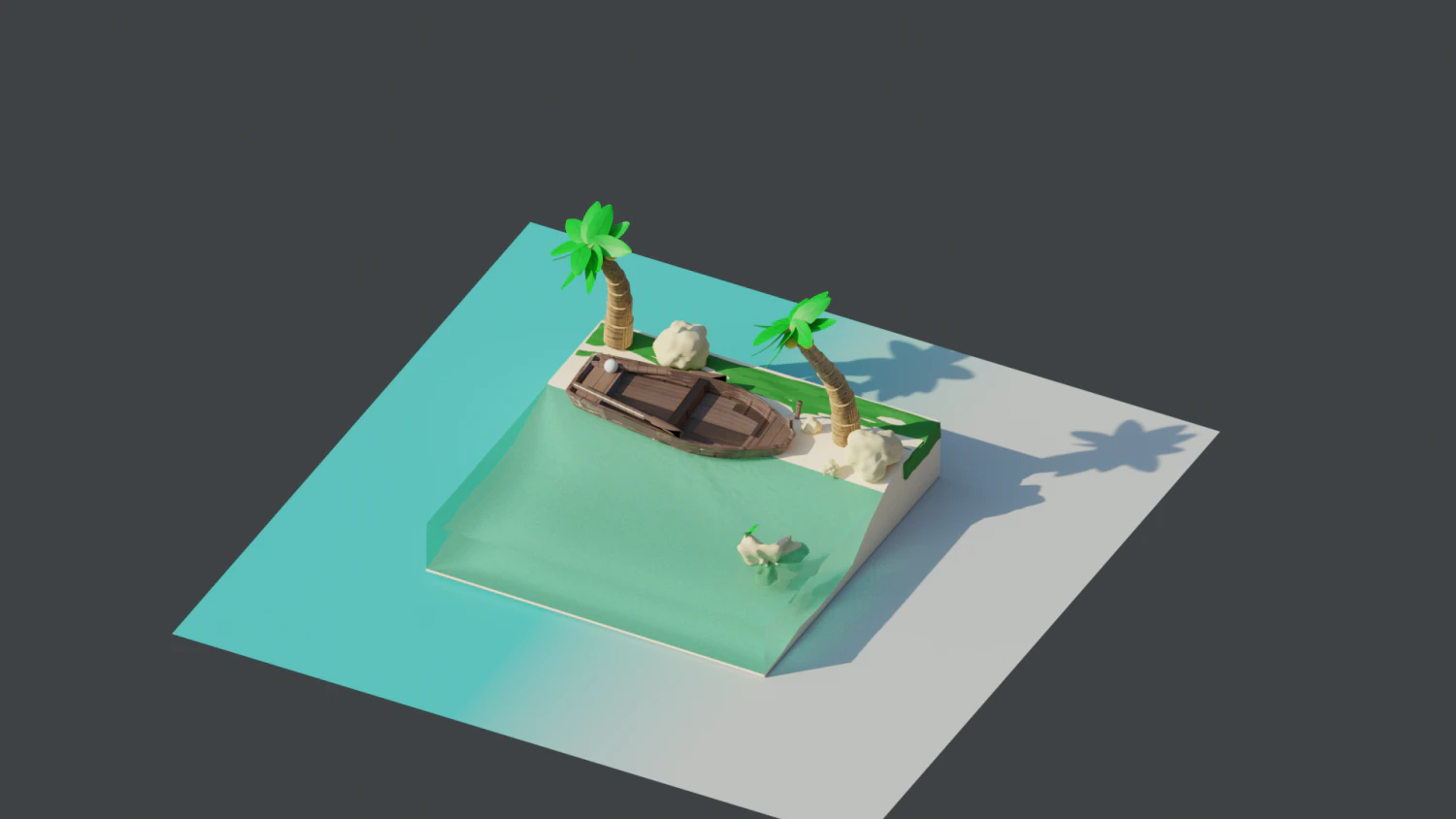 island 3D Model .c4d .max .obj .3ds .fbx .stl .blend 