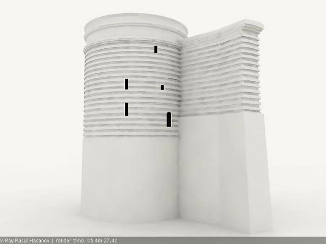 qiz qalasi 3D Model .c4d .max .obj .3ds .fbx .stl .blend 