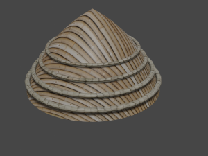 bamboo hat from chinaa Modèle 3D
