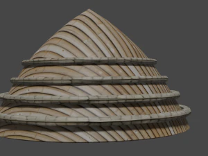 bamboo hat from chinaa 3D Model