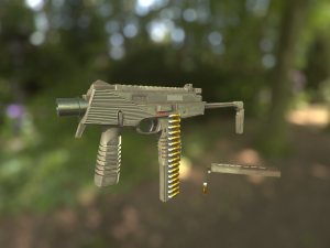 mp 9 with rig 3D Model