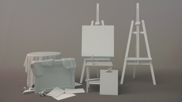 painter tools Model 3D .c4d .max .obj .3ds .fbx .stl .blend 