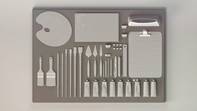 painter tools - part 2 3D Model .c4d .max .obj .3ds .fbx .stl .blend 