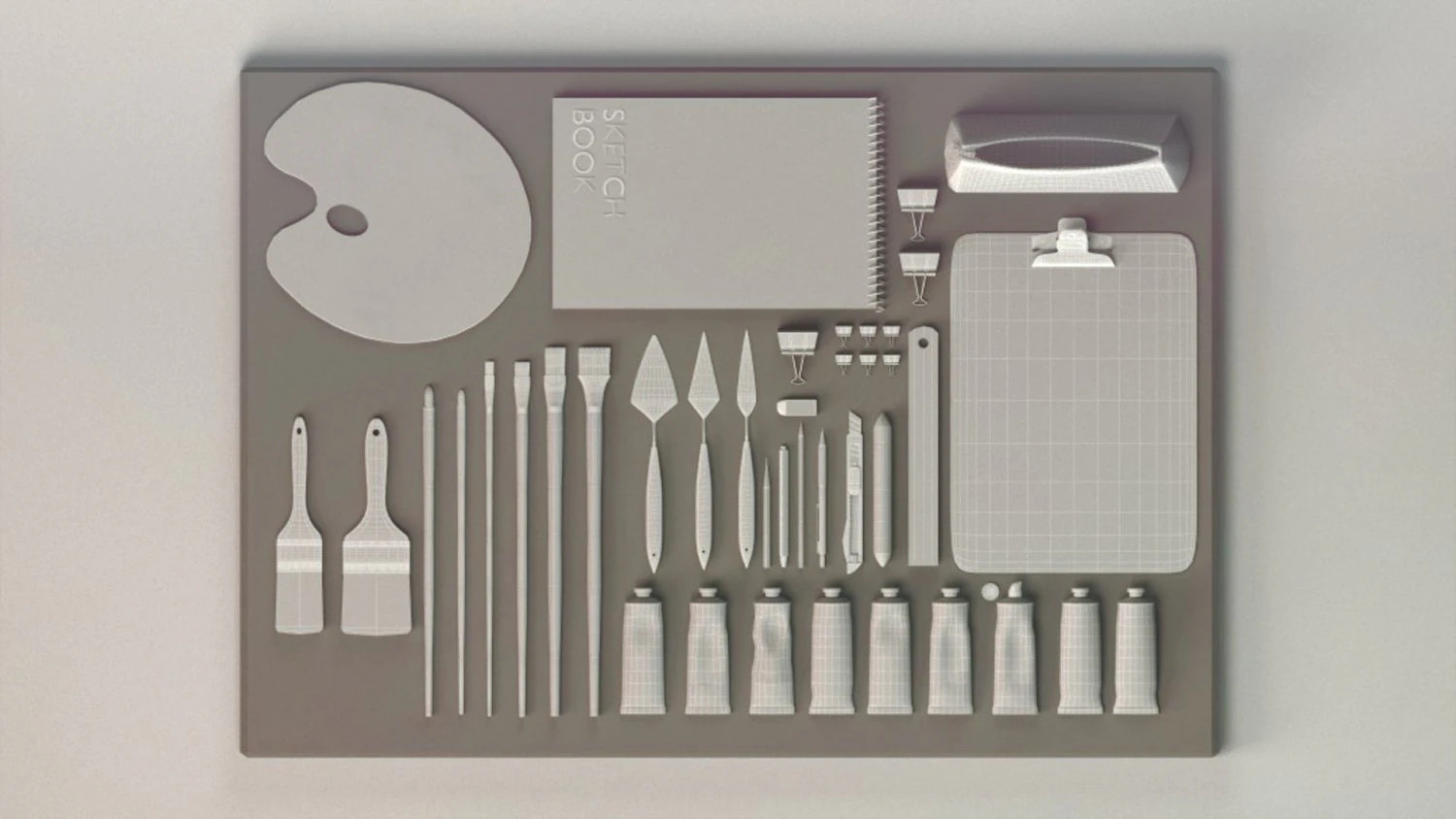 painter tools - part 2 3D Model .c4d .max .obj .3ds .fbx .stl .blend 