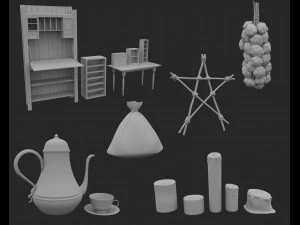 witches stuff 3D Model