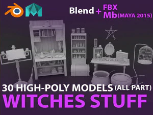 heksen spullen 3D Model