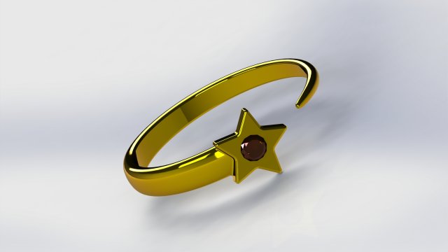 Star ring 3D Модель .c4d .max .obj .3ds .fbx .stl .blend 