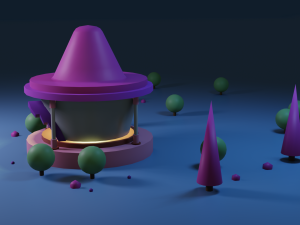 artoon residential building model Model 3D