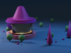 artoon residential building model 3D Model