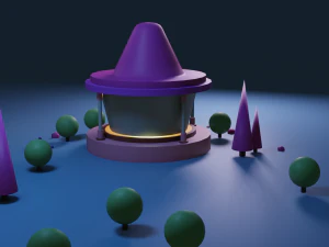 artoon residential building model 3D Model