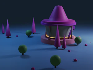 artoon residential building model 3D Model
