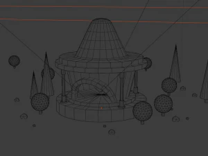 artoon residential building model 3D Model