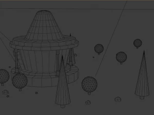 artoon residential building model 3D Model