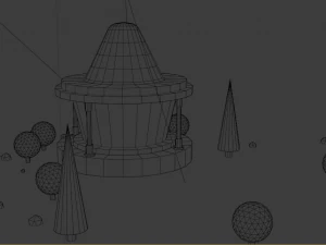 artoon residential building model 3D Model