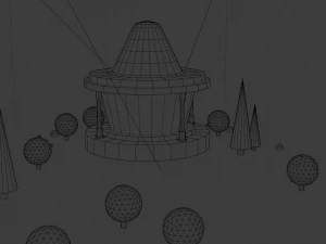 artoon residential building model 3D Model