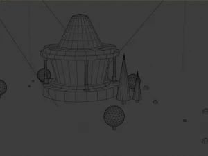 artoon residential building model 3D Model