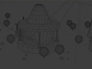 artoon residential building model 3D Model