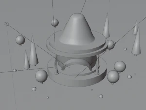 artoon residential building model 3D Model