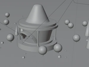 artoon residential building model 3D Model