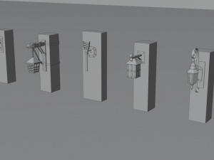 ncient wall lamps 3Dモデル