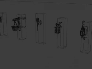 ncient wall lamps 3D Model