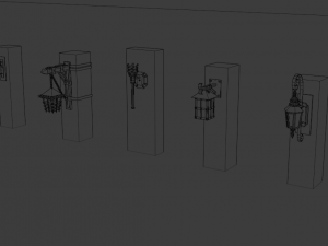 ncient wall lamps 3Dモデル