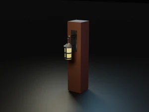 ncient wall lamps 3D Model