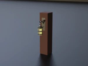 ncient wall lamps 3D Model