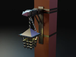 ncient wall lamps 3D Model