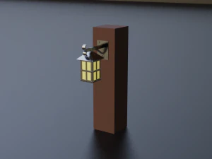 ncient wall lamps 3D Model