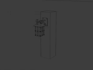 ncient wall lamps 3D Model