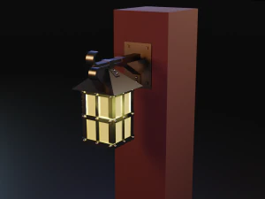 ncient wall lamps 3D Model