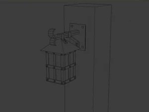 ncient wall lamps 3D Model