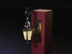 ncient wall lamps 3D Model