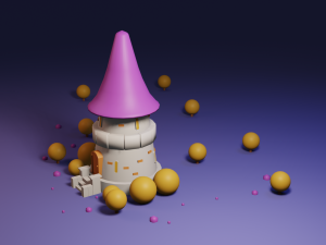 small cartoon ancient castle 3D Модель