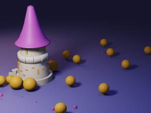 small cartoon ancient castle 3D Модель