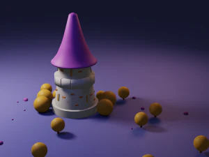 small cartoon ancient castle 3D Model