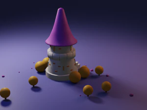 small cartoon ancient castle 3D Model