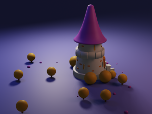 small cartoon ancient castle 3D Модель