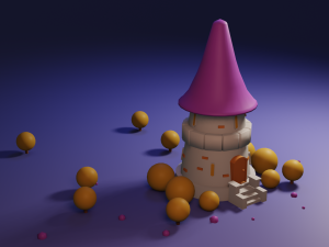 small cartoon ancient castle 3D Модель