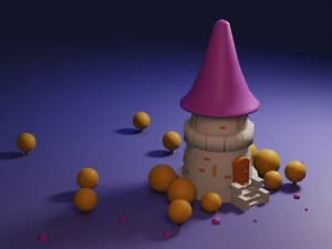 small cartoon ancient castle 3D Model