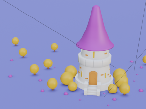 small cartoon ancient castle 3D Модель