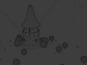 small cartoon ancient castle 3D Model