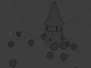 small cartoon ancient castle 3D Model