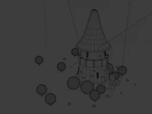 small cartoon ancient castle 3D Model