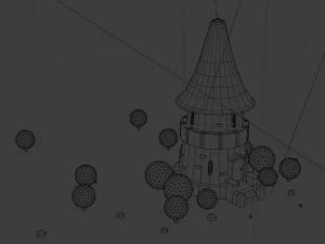 small cartoon ancient castle 3D Model